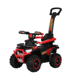 ATV electric pentru copii, cu maner 3 in 1, Kinderauto Warrior, 30W 6V, echipare Standard, rosu imagine