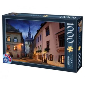 Puzzle 1000 piese - Imagini din Romania - Sighisoara - Noaptea | D-Toys imagine