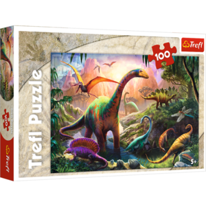 Puzzle 100 piese - Dinosaurs' Land | Trefl imagine