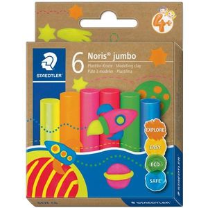 Set 6 culori plastilina - Jumbo Noris - Neon | Staedtler imagine