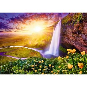 Puzzle 1000 piese - Cascada Seljalandsfoss Islanda | Trefl imagine