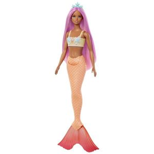 Papusa - Barbie Dreamtopia - Sirena cu parul roz si coada portocalie | Mattel imagine