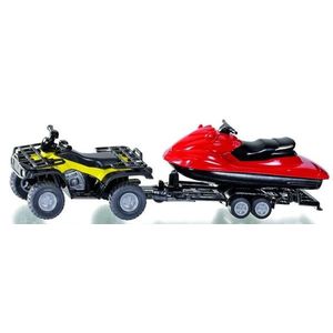 ATV cu remorca si jet-ski - Rosu si galben | Siku imagine