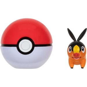 Set 2 figurine - Pokemon Clip 'n' Go: Tepig & Poke Ball | Jazwares imagine