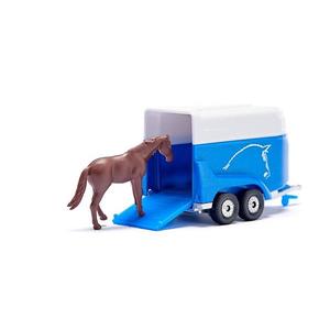 Jucarie - Jeep with Horse Trailer | Siku imagine