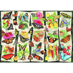 Puzzle 1000 piese - Tropical butterflies | Ravensburger imagine