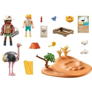 Set 3 figurine cu accesorii - Wiltopia - Cuib de strut | Playmobil imagine