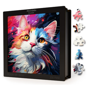 Puzzle din lemn - Pisici - Turkish Van 4 | Woodmix Puzzles imagine