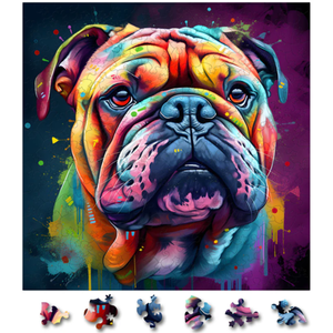 Puzzle din lemn - Bulldog | Woodmix Puzzles imagine