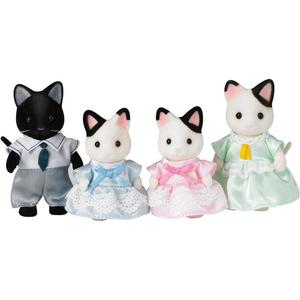 Set 4 figurine - Sylvanian Families - Tuxedo Cat Family | Epoch imagine