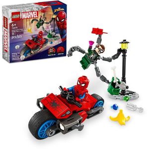 LEGO Marvel Super Heroes - Urmarire pe motocicleta - Omul Paianjen vs Doc Ock (76275) | LEGO imagine