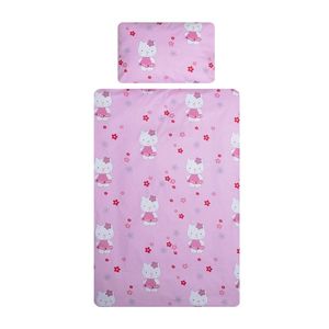 Lenjerie patut cu 4 piese 140x70 cm Hello Kitty imagine