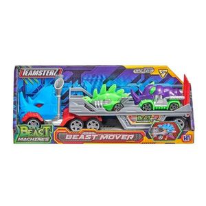 Transportator cu 2 masini, Teamsterz Beast Machines Mover, Verde-Mov imagine