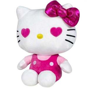 Jucarie de plus, Play by Play, Hello Kitty cu salopeta roz, Editie Aniversara, 22 cm imagine