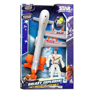 Set de joaca cu avion de lupta si figurina, Lanard Toys, Star Troopers, Solar Drone imagine