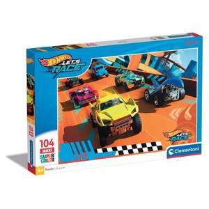 Puzzle Clementoni, Hot Wheels, Let s Race, Super Color, 104 piese imagine