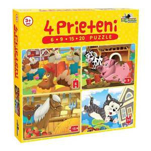 Puzzle Noriel - 4 Prieteni mici (6, 9, 15, 20 piese) imagine