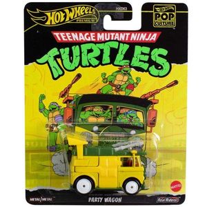 Masina metalica Hot Wheels, Pop Culture, Teenage Mutant Ninja Turtle, Party Wagon, 1: 64, HXF04 imagine