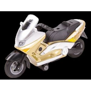 Motocicleta Die Cast cu sunete si lumini, lungime 12.5 cm, auriu imagine