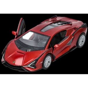 Masinuta Lamborghini Sián, die-cast, scara 1 la 40, lungime 12.5 cm, rosu imagine