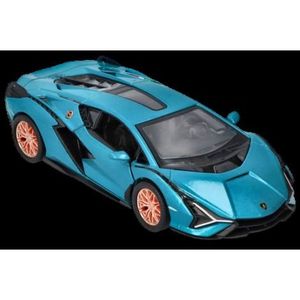 Masinuta Lamborghini Sián, die-cast, scara 1 la 40, lungime 12.5 cm, albastru imagine