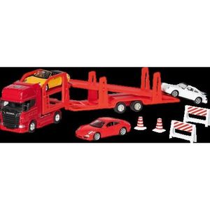 Camion die-cast transportor de masini Scania V8, scara 1 la 60-64, lungime 29 cm imagine