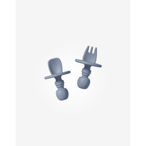 Set tacamuri pentru autodiversificare cu protectie anti-inec silicon Cutlery blue imagine