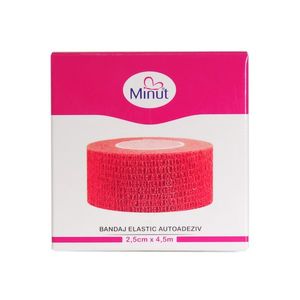 Bandaj elastic autoadeziv Minut rosu 2.5 cm x 4.5 m imagine