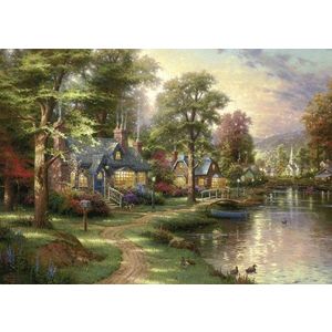 Puzzle 1500 piese - Thomas Kinkade - Hometown Lake | Schmidt imagine