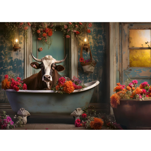 Puzzle 1000 piese - The cow in the bathtub | Ravensburger imagine