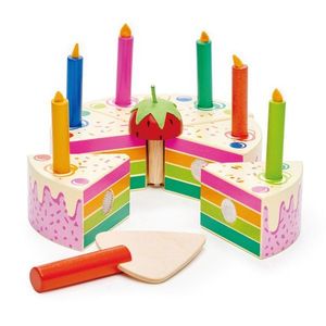 Jucarie din lemn - Rainbow Birthday Cake | Tender Leaf Toys imagine