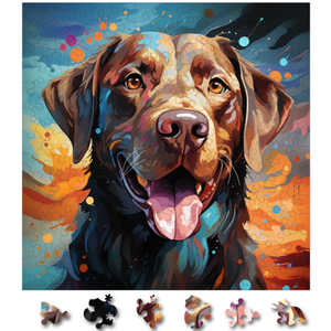 Puzzle din lemn - Labrador Retriever 2 | Woodmix Puzzles imagine