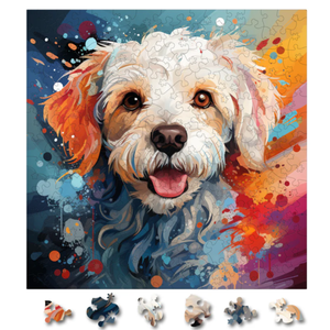 Puzzle din lemn - Bichon Maltese 4 | Woodmix Puzzles imagine