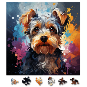 Puzzle din lemn - Yorkshire Terrier 1 | Woodmix Puzzles imagine