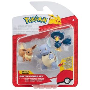 Set 3 figurine - Pokemon - Battle Figure Set - Eevee, Murkrow, Wartortle | Jazwares imagine