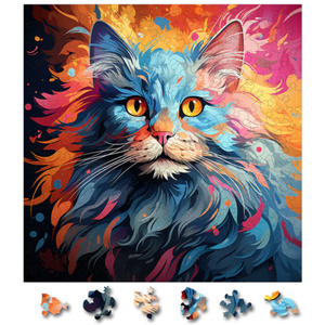 Puzzle din lemn - Turkish Angora 5 | Woodmix Puzzles imagine