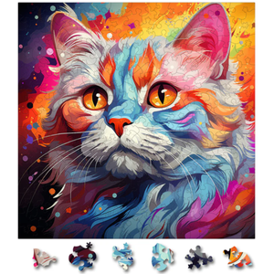 Puzzle din lemn - British Shorthair 3 | Woodmix Puzzles imagine