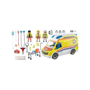 Set de joaca - City Life - Ambulanta galben cu lumini si sunet | Playmobil imagine