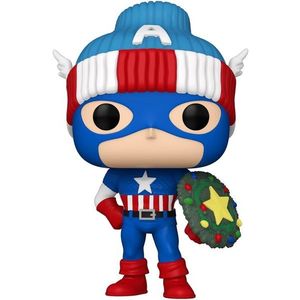 Figurina - Pop! Marvel Holiday: Captain America | Funko imagine