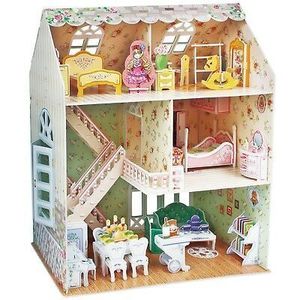 Puzzle 3D - Dreamy Dollhouse - Casa de vis a papusilor - 160 de piese | CubicFun imagine