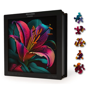 Puzzle din lemn - Flori - Oriental Lily | Woodmix Puzzles imagine