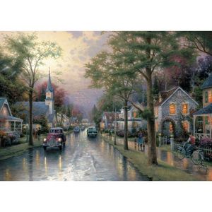 Puzzle 1000 piese - Thomas Kinkade - Hometown Morning | Schmidt imagine