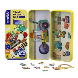 Puzzle magnetic 30 piese - Potrivire si asociere - Camioane | MierEdu imagine