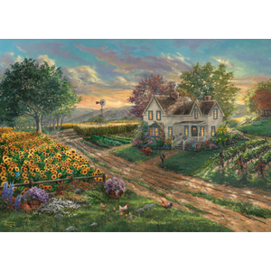 Puzzle 1000 piese - Thomas Kinkade: Campuri de floarea-soarelui | Schmidt imagine