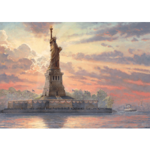 Puzzle 1000 de piese - Thomas Kinkade - Statue of Liberty in The Twilight | Schmidt imagine