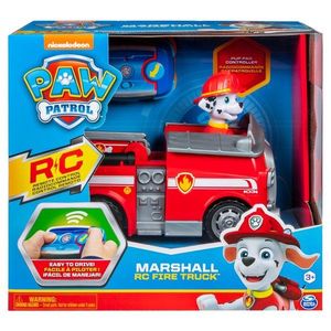 Masinuta cu telecomanda si figurina, Paw Patrol, Marshall Fire Truck, 20120362 imagine