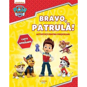 Patrula catelusilor, Bravo, patrula, Carte cu autocolante imagine