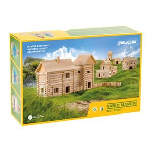 Set de constructie arhitectura, Walachia, Vario Massive, 209 piese mari din lemn imagine