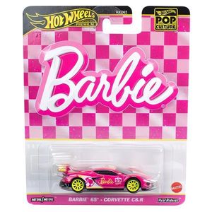 Masina metalica Hot Wheels, Pop Culture, Barbie 65th Corvette C8.R, 1: 64, HVJ51 imagine