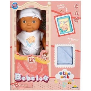 Papusa bebelus, Dollz n More, Bebelou, Welcome Baby, 30 cm, Albastru imagine